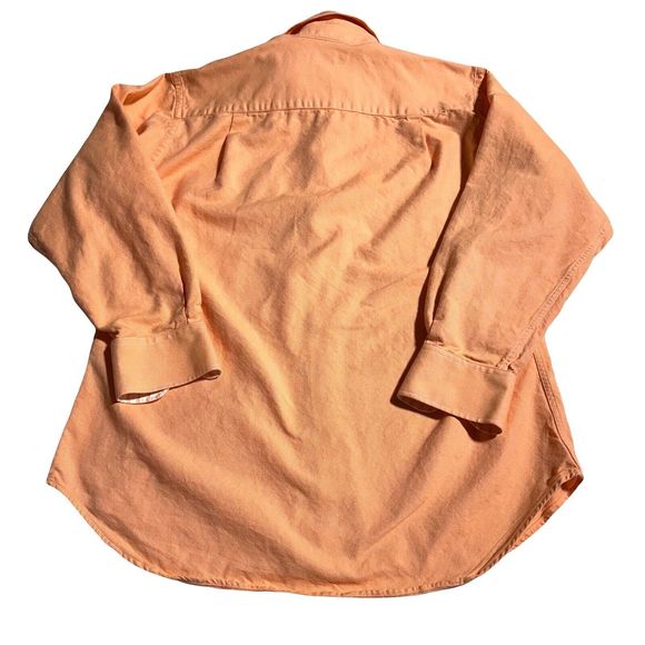 J McLaughlin Men's Peach Flip Cuff Button Down Shirt Size M 2Ply Cotton - Picture 8 of 8
